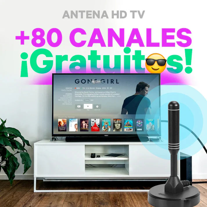 Antena UltraTV HD Pro+ de 80 Canales Gratis